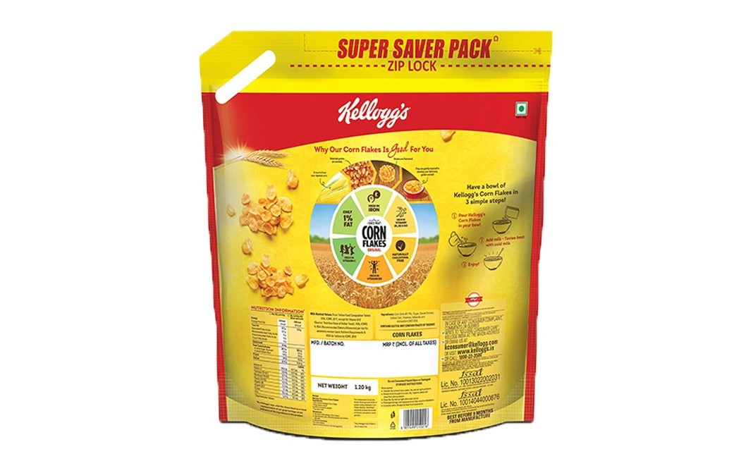 Kellogg's Corn Flakes Original    Pack  1.20 kilogram